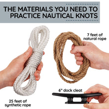 Load image into Gallery viewer, Deluxe Nautical Knot Tying Kit