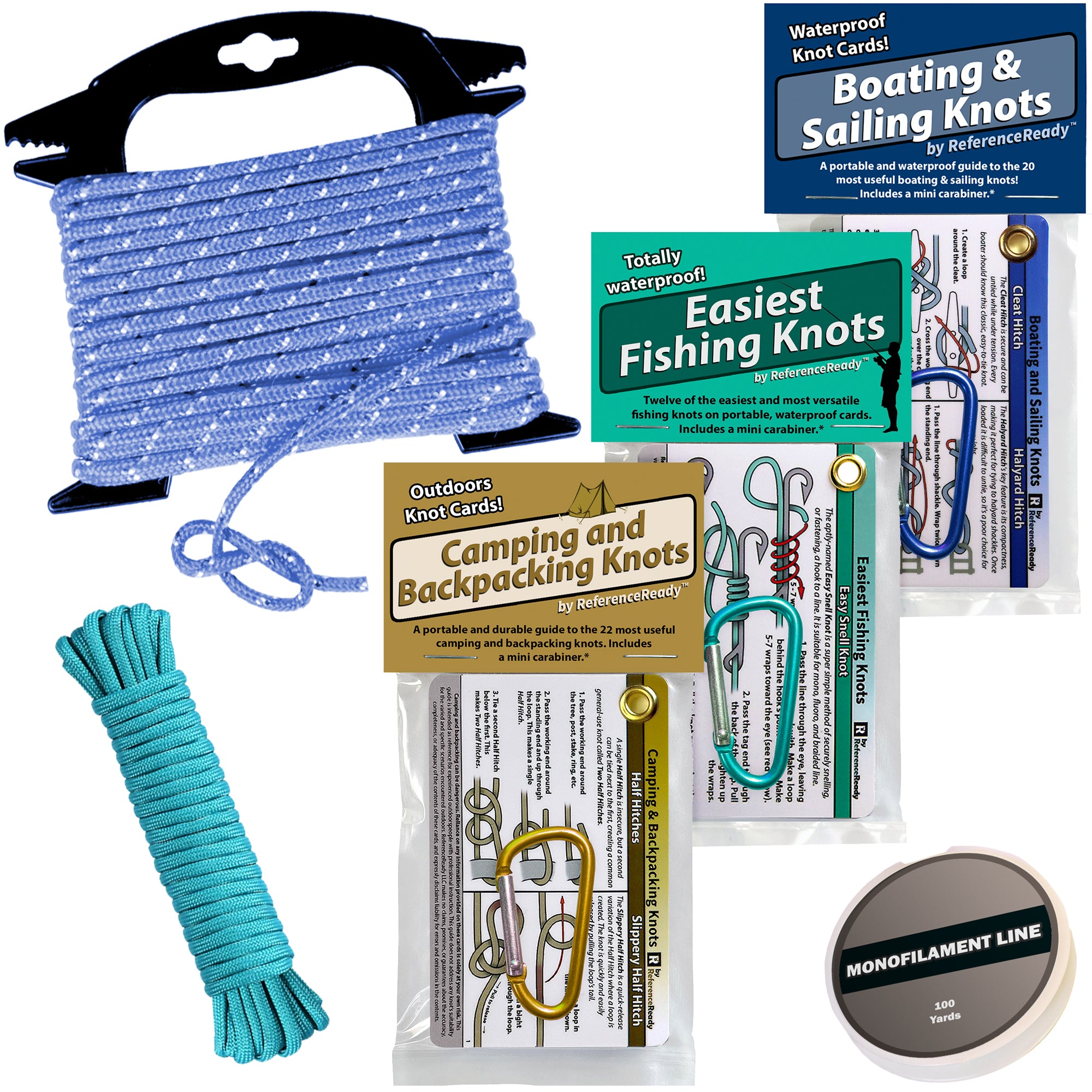 Essential Knots Kit: Includes Instructional Book, 48 Knot Tying Flash Cards  and 2 Practice Ropes