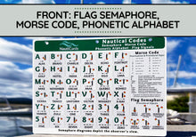 Load image into Gallery viewer, Nautical Codes &amp; Flags Quick Reference Chart by NautiCards
