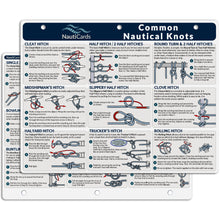 Load image into Gallery viewer, Common Nautical Knots Quick Reference Chart by NautiCards
