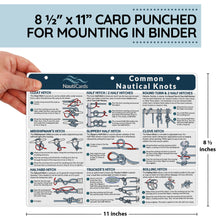 Load image into Gallery viewer, Common Nautical Knots Quick Reference Chart by NautiCards
