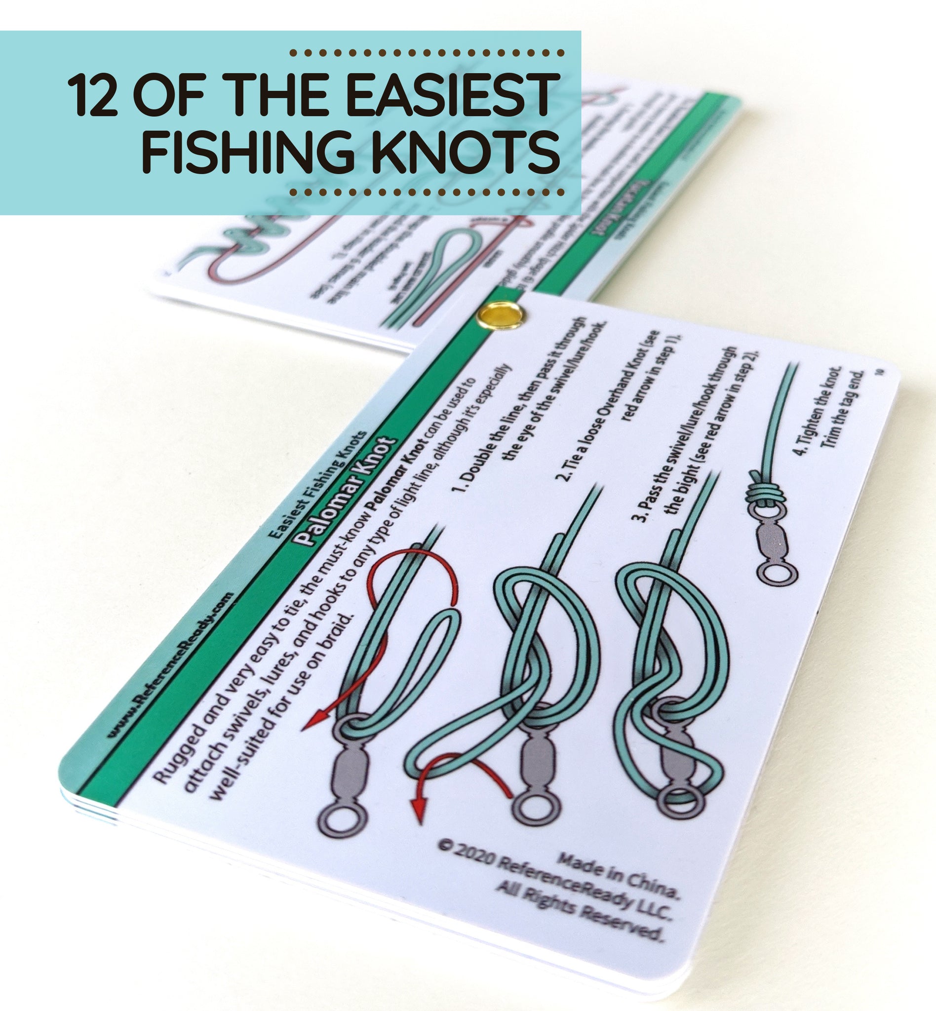 ReferenceReady Fly Fishing Knot Tying Kit – Fly Fishing Knot Cards,  Nippers, and Fishing Line