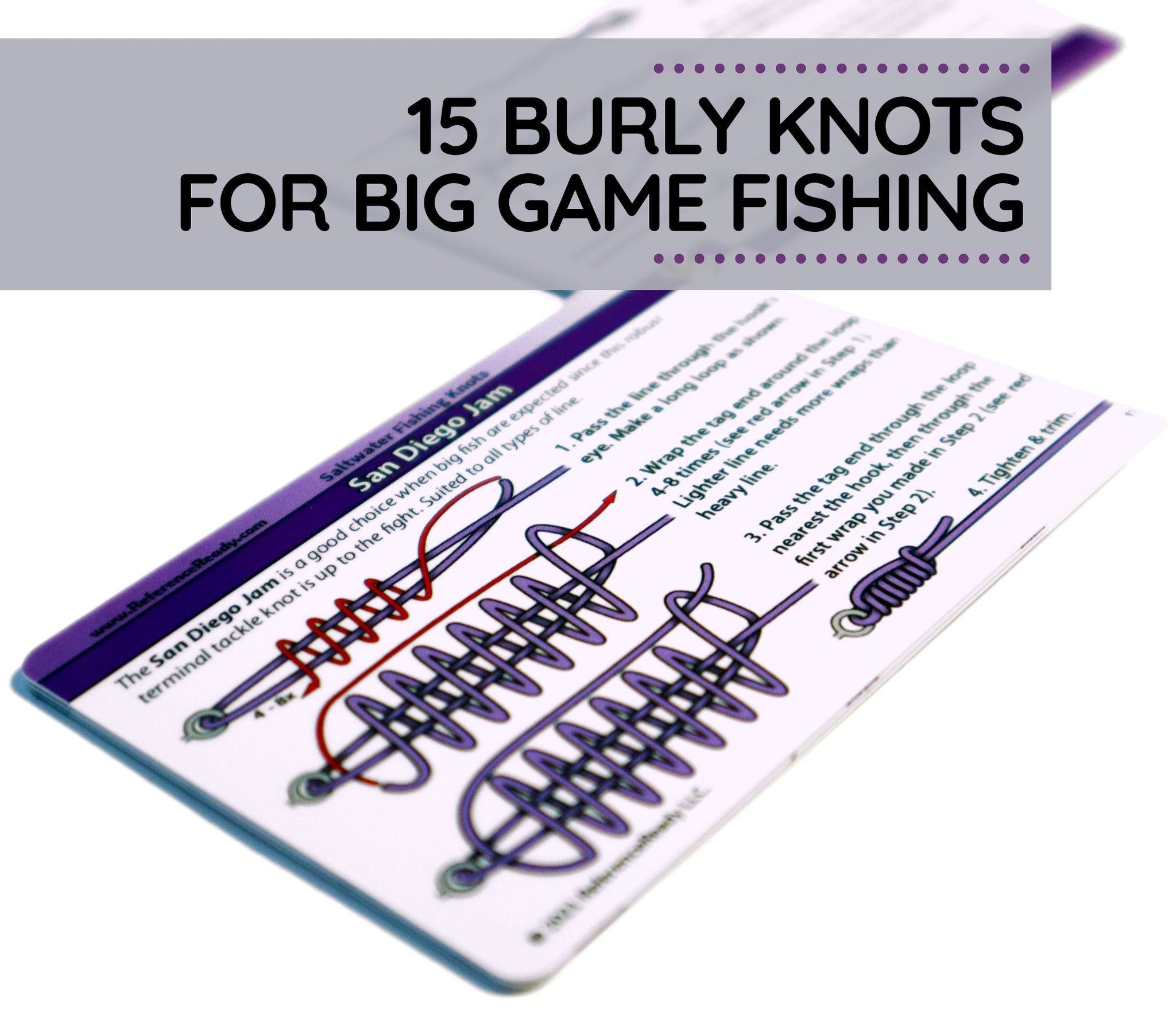 Saltwater Fishing Waterproof Knot Cards – ReferenceReady