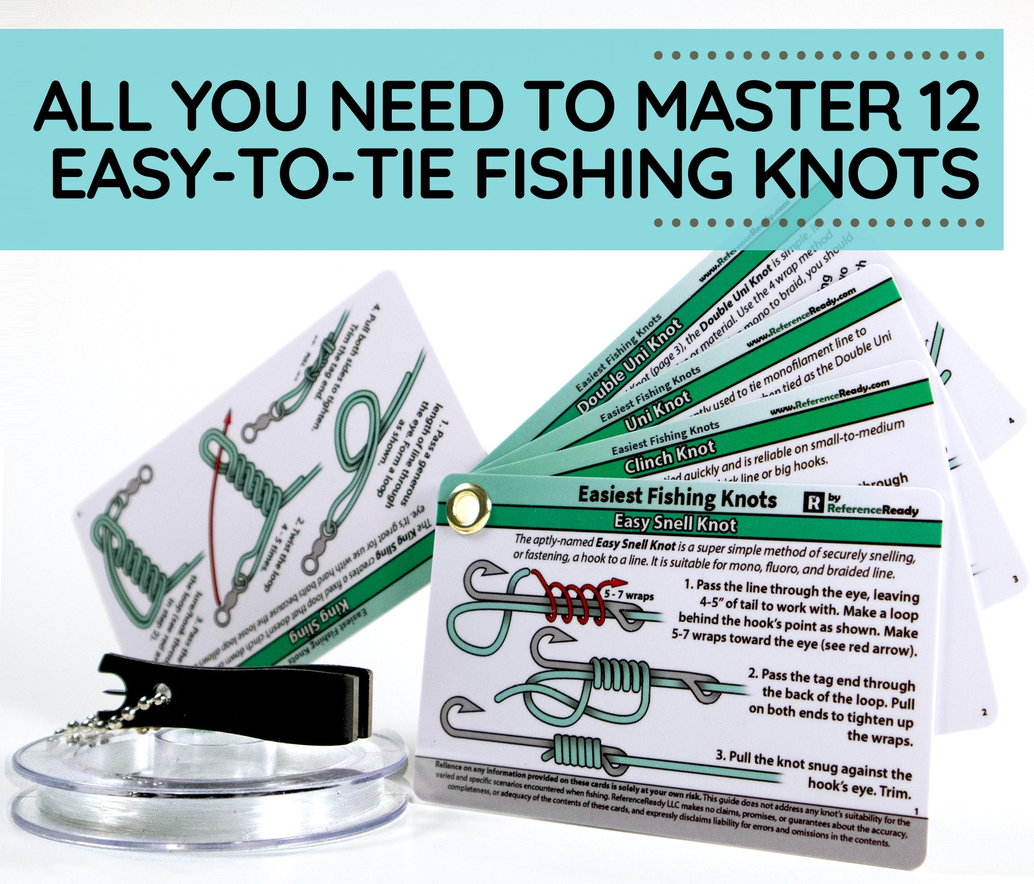 Tackle Box Quick Clips 25-Pack Small No-Knot Snap Clips For Fishing ...