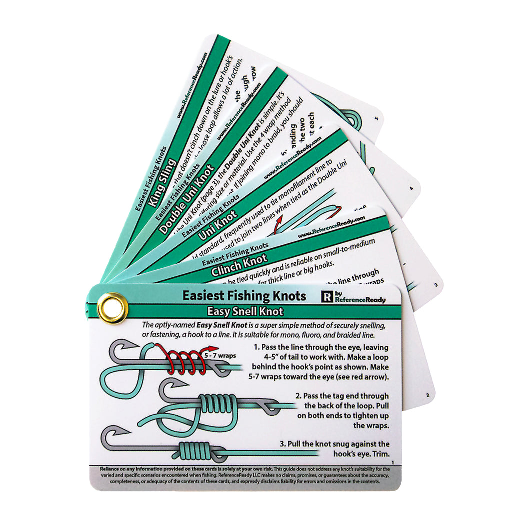 Waterproof Fishing Knot Tying Guides – ReferenceReady
