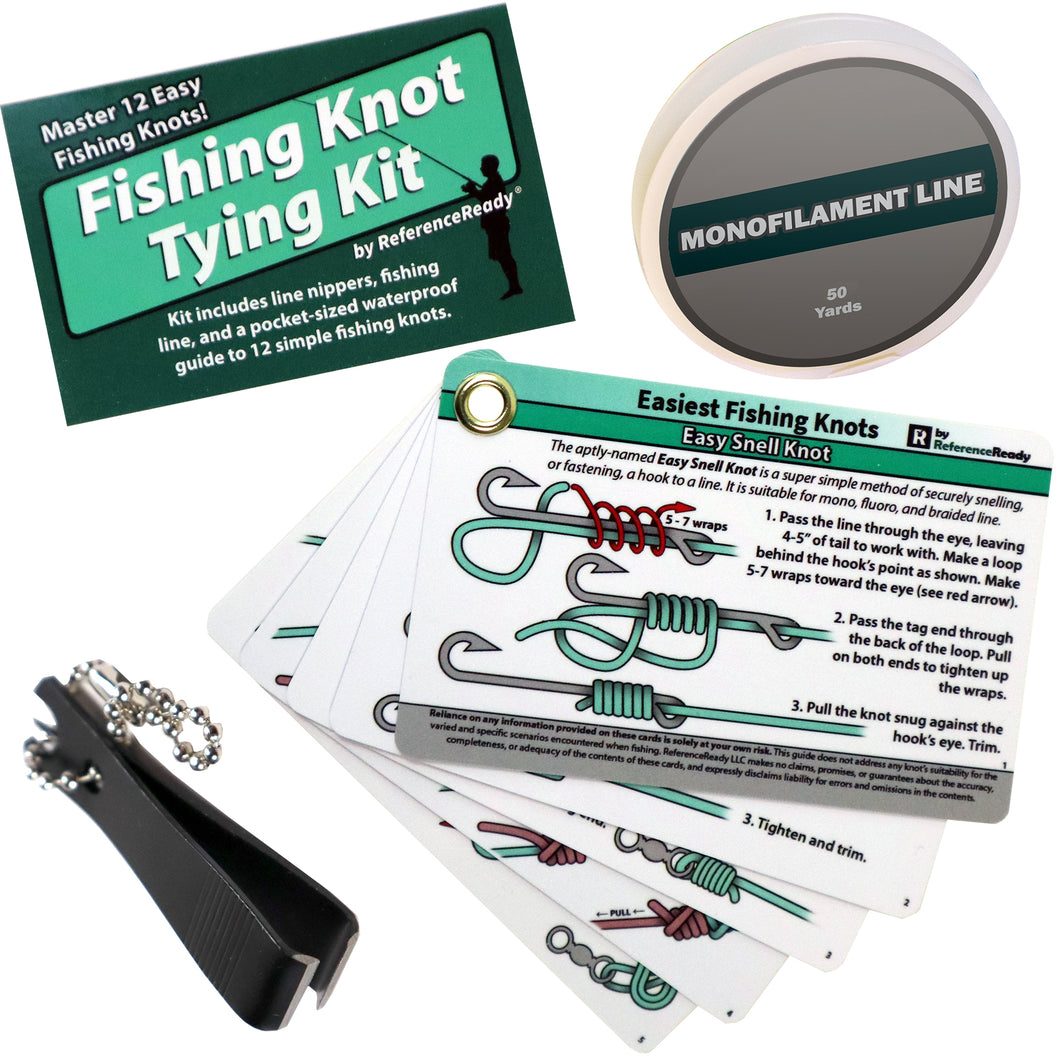  Deluxe Knot Tying Kit with Rope, Cord, Fishing Line, and 3 Knot  Tying Guides (Outdoors, Fishing, Boating) - Learn How to Tie 42 Knots :  Sports & Outdoors