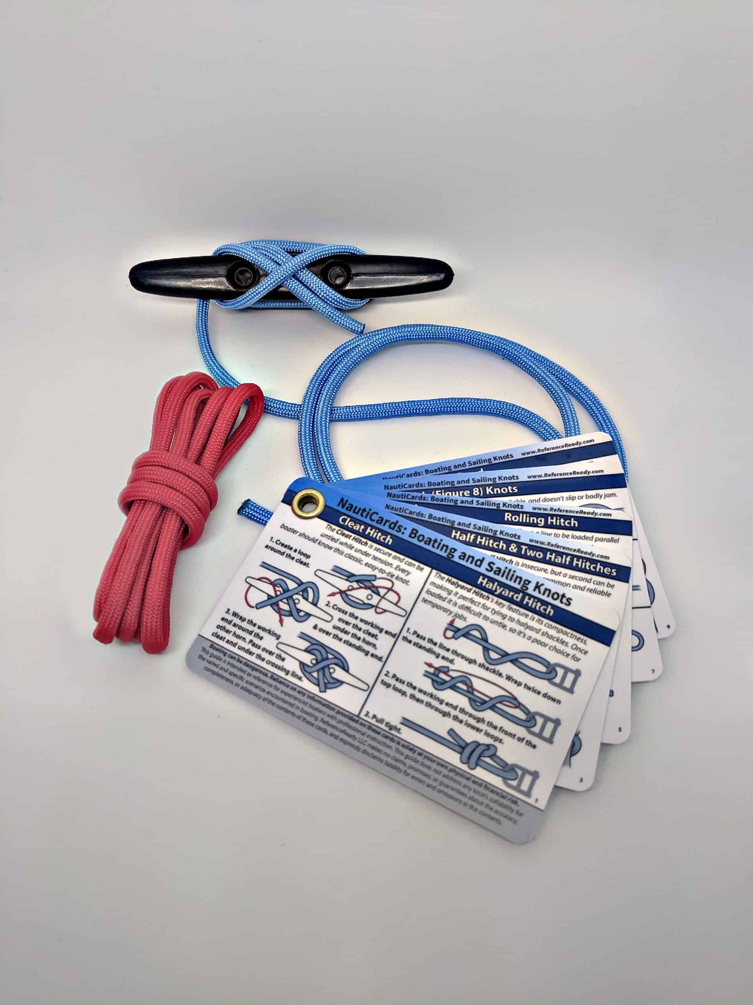 Nautical Knot Tying Kit - Includes Knot Guide, Cordage, and Horn